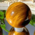 3PCS Natural Yellow Tiger Eye Stone Spheres