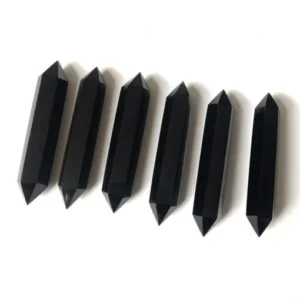 10 Sizes of Black Obsidian Double-Terminated Crystal Point Wholesale