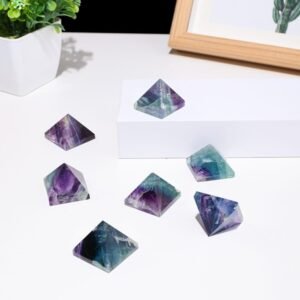 3 Sizes of Pure Multicolored Fluorite Crystal Pyramids Wholesale