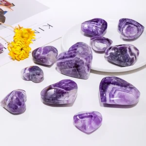 4 Sizes of Dream Amethyst Crystal Heart Wholesale