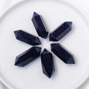 5pcs Blue Goldstone 4.5cm Double-Terminated Crystal Point Wholesale