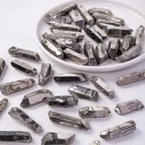 500g Gray Aura Quartz Crystal Point 3-5cm Wholesale