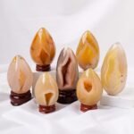 4 Sizes of Yellow Agate Crystal Egg Wholesale