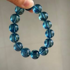 Aquamarine single-ring bracelet