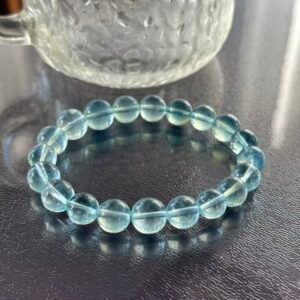 Mint green aquamarine single-ring bracelet