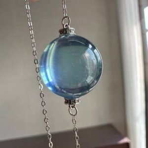 Natural Supreme Saint Maria Blue Sea Sapphire Single Pearl Pendant