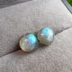 New heart-shaped natural elongated tourmaline heart stud earrings