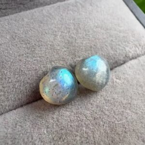 New heart-shaped natural elongated tourmaline heart stud earrings