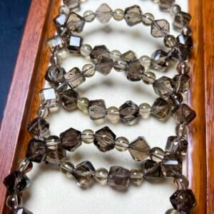 Tea crystal multi-cornered sugar single-ring bracelet