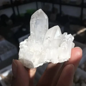 Natural Raw White Crystal Cluster - Healing Crystal Decor for Home, Office & Gifts | CRYSTAL VAULT